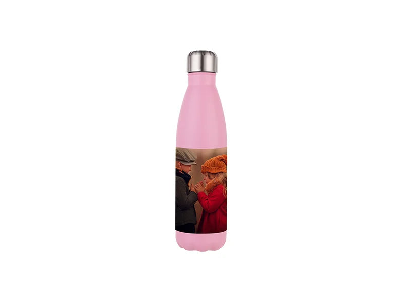 Sublimation 17oz/500ml Stainless Steel Cola Bottle (Matt Pink)