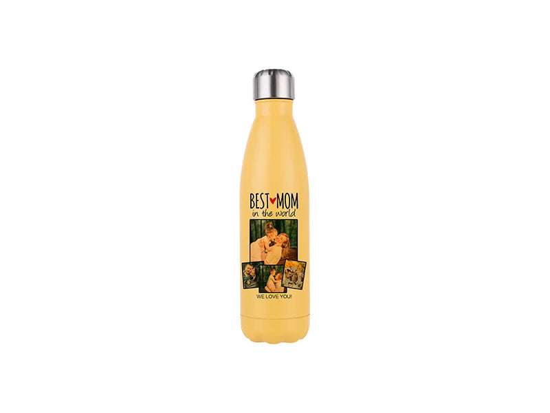 Sublimation 17oz/500ml Stainless Steel Cola Bottle (Matt Yellow)