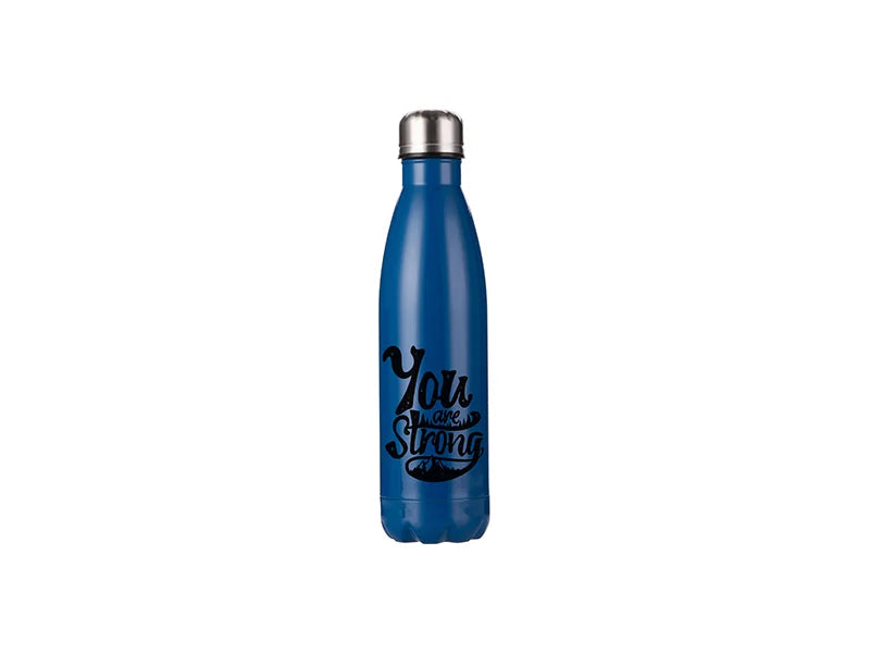 Sublimation 17oz/500ml Stainless Steel Cola Bottle (Dark Blue)