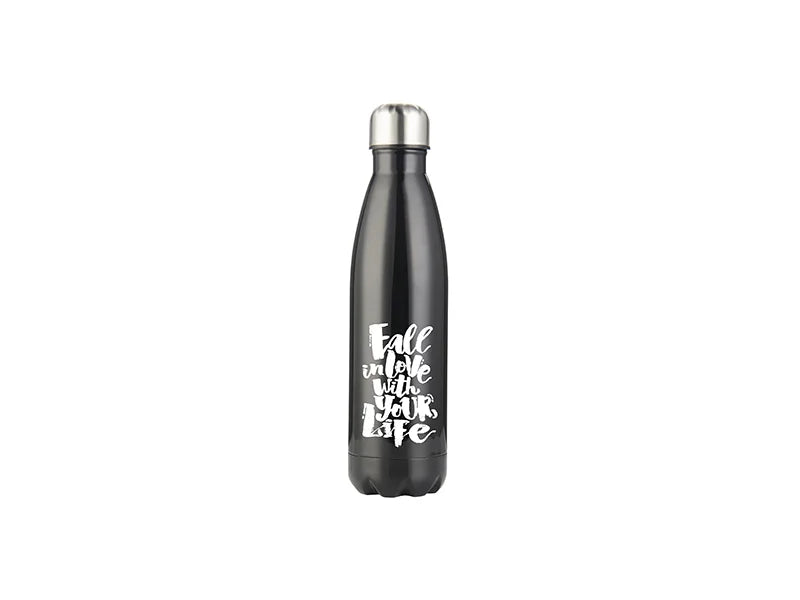 Sublimation 17oz/500ml Stainless Steel Cola Bottle (Black)