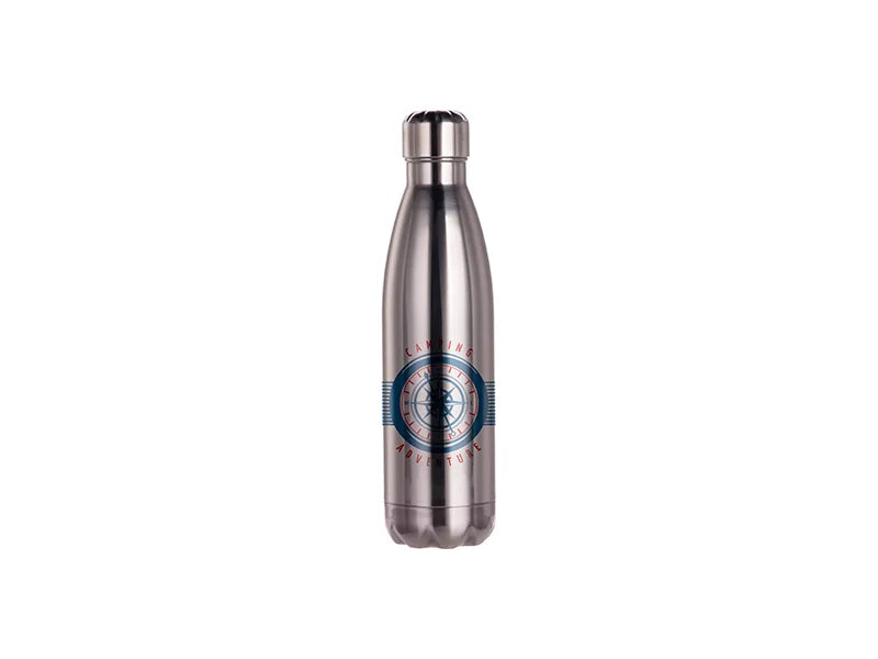 Sublimation 17oz/500ml Stainless Steel Cola Shaped Bottle (Mirror-Like Silver)
