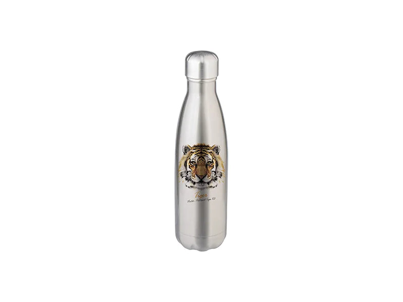 Sublimation 17oz/500ml Stainless Steel Coka Shaped Bottle(Silver)