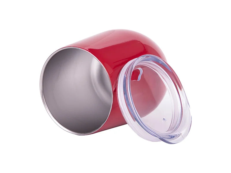 Sublimation 12oz Stainless Steel Stemless Wine Cup (Red)