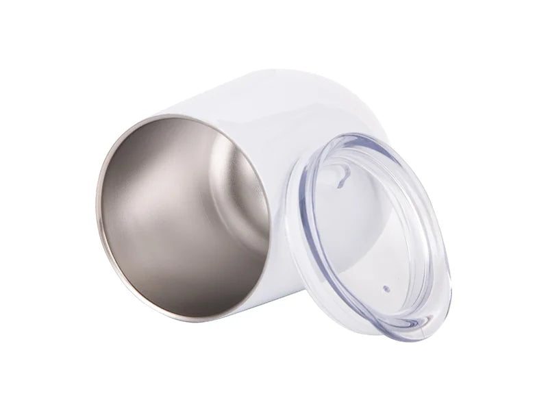 Sublimation 12oz Stainless Steel Stemless Wine Cup (White)