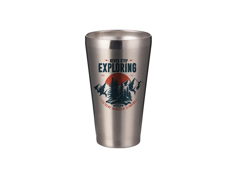 Sublimation 15oz/450ml Stainless Steel Tumbler w/o Lid (Silver)