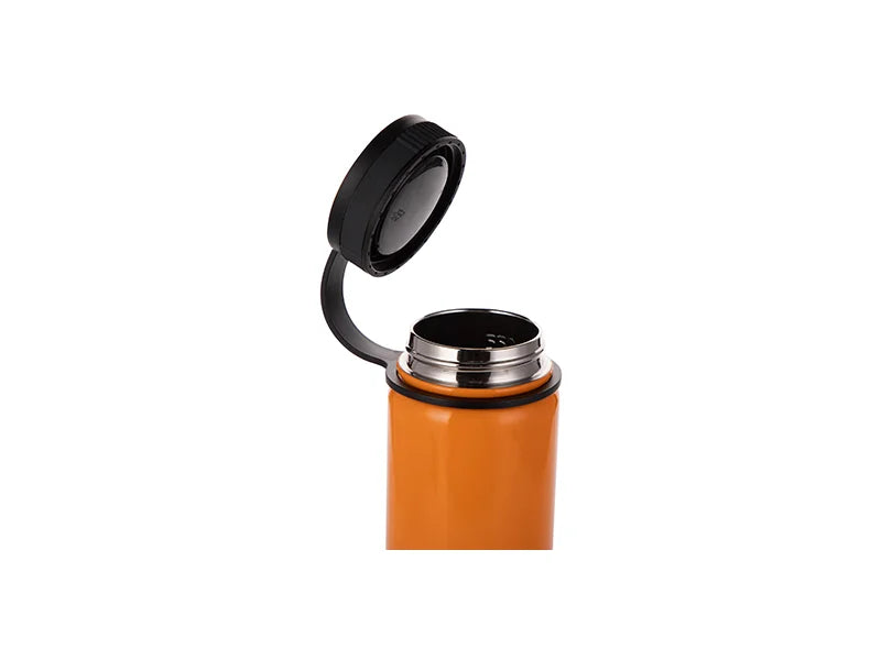 Sublimation 18oz/550ml Stainless Steel Flask w/ Portable Lid (Orange)