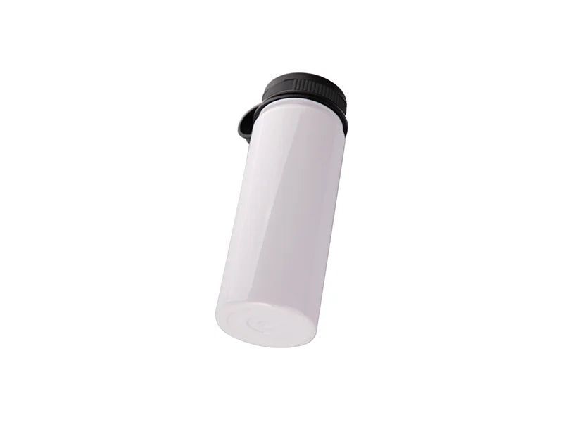 Sublimation 18oz/550ml Stainless Steel Flask w/ Portable Lid (White)