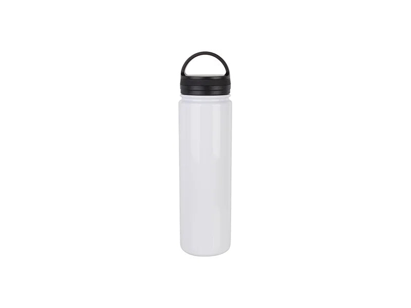 Sublimation 25oz/750ml Stainless Steel Flask w/ Portable Lid (White)