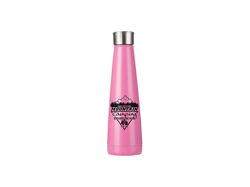 Sublimation 14oz/420ml Stainless Steel Pyramid Shaped Bottle (Rose Red)