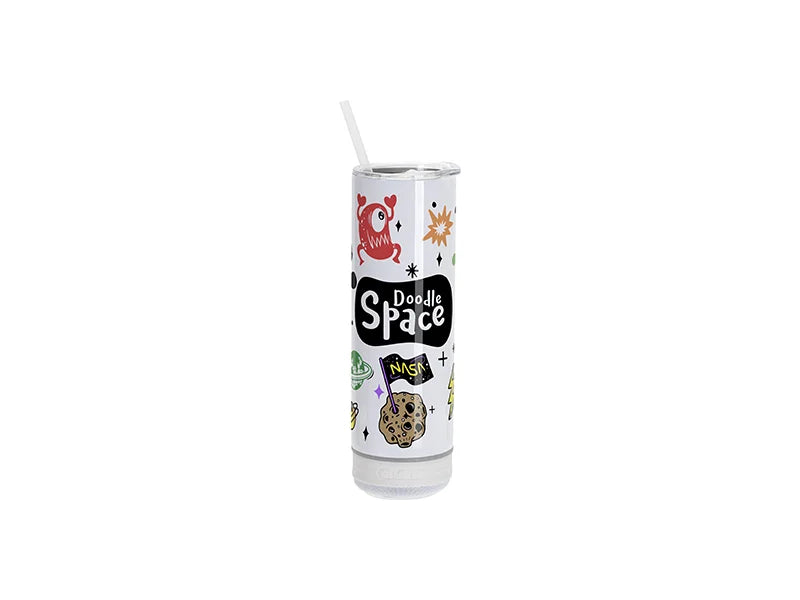 Sublimation Blanks 20oz/600ml White Stainless Steel Tumbler with White Bluetooth Speaker