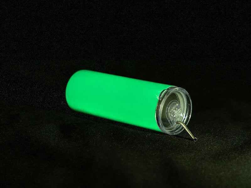 20oz/600ml Sublimation Luminous Stainless Steel Skinny Tumbler (White to Green)