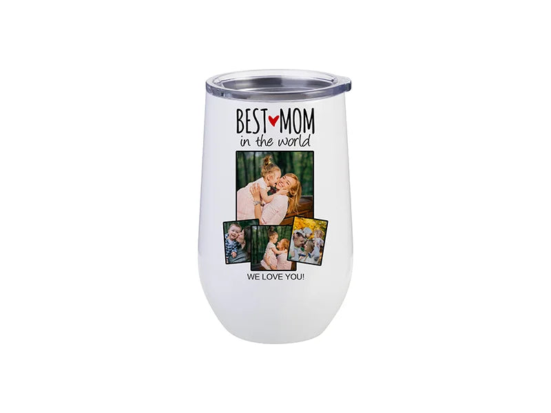 Sublimation 17oz/500ml Stainless Steel Stemless Wine Cup (White)