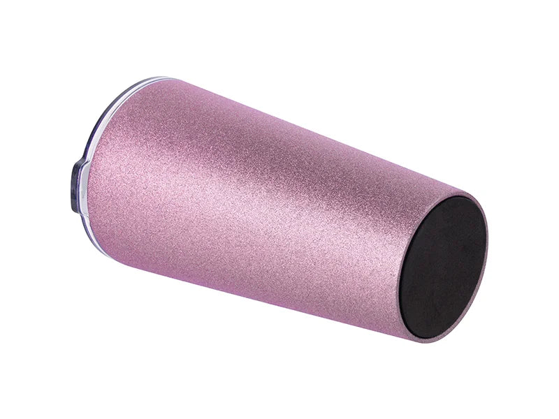 Sublimation 16oz/480ml Glitter Stainless Steel Tumbler w/ Lid (Pink)
