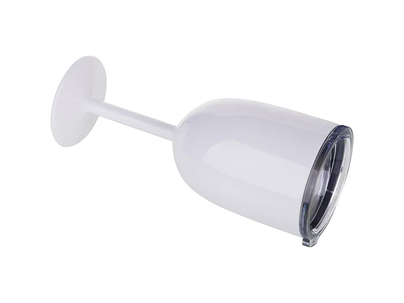 Sublimation 350ml Stainless Steel Wine Glass (White)