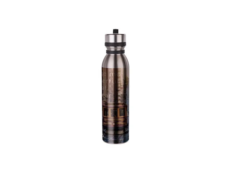 Sublimation 20oz/600ml Stainless Steel Flask w/ Portable Lid (Silver)