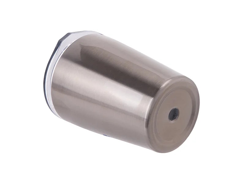 Sublimation 8oz/240ml Stainless Steel Milk Mug w/ Plastic Lid (Silver)