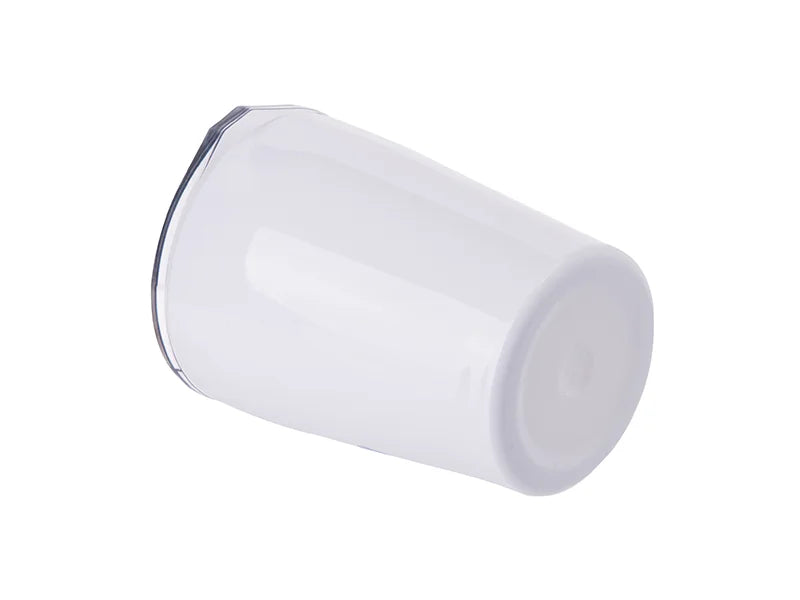 Sublimation 8oz/240ml Stainless Steel Milk Mug w/ Plastic Lid (White)