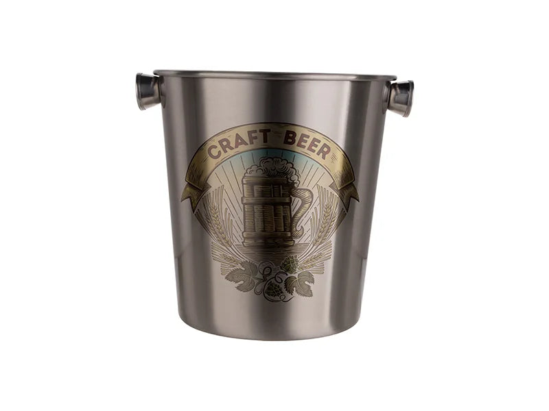 Sublimation Stainless Steel Ice Bucket (Silver) MOQ:1000