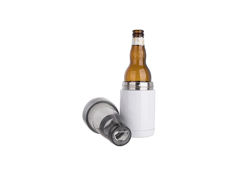 Sublimation 17oz/500ml Stainless Steel Beer Keeper w/ Bottle Opener(White)