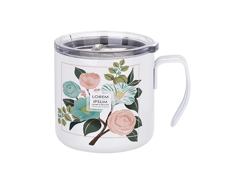 Sublimation 12oz/350ml Stainless Steel Coffee Cup (White) MOQ: 2000pcs