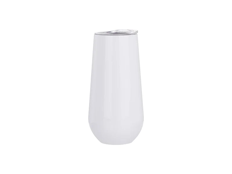 Sublimation 6oz/160ml Stainless Steel Stemless Champagne Cup (White)