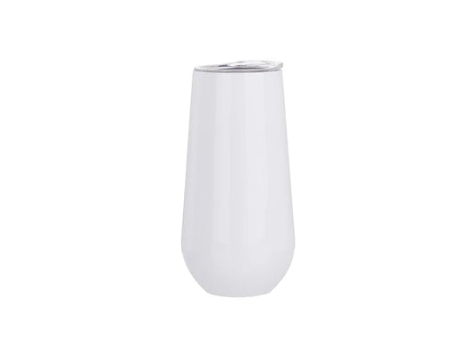 Sublimation 6oz/160ml Stainless Steel Stemless Champagne Cup (White)