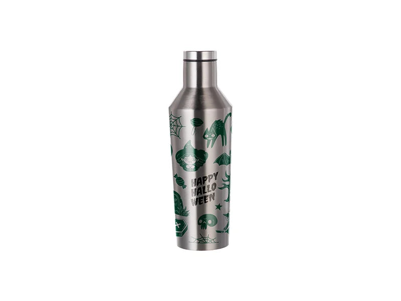 Sublimation 17oz/500ml Cone Shape Wine Bottle (Silver) MOQ:3000