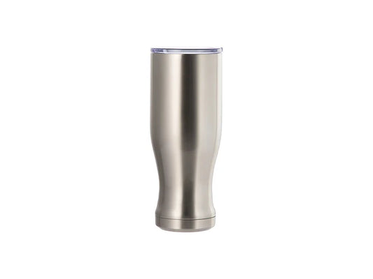 20oz/600ml Sublimation Stainless Steel Pilsner Style Tumbler (Silver)