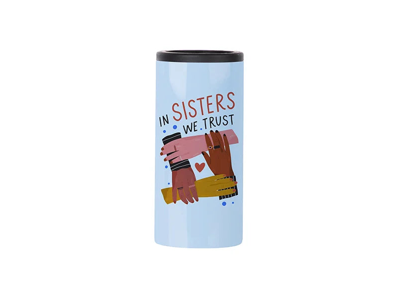 Sublimation 12oz/350ml Stainless Steel Skinny Can Cooler(Blue)
