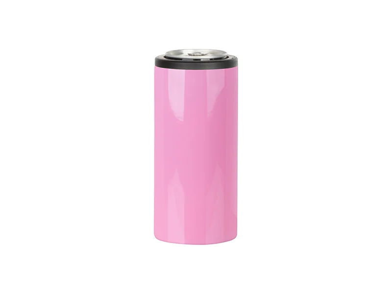 Sublimation 12oz/350ml Stainless Steel Skinny Can Cooler(Pink)