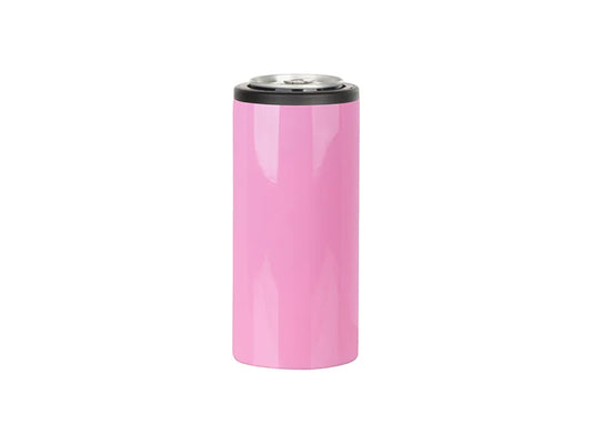Sublimation 12oz/350ml Stainless Steel Skinny Can Cooler(Pink)