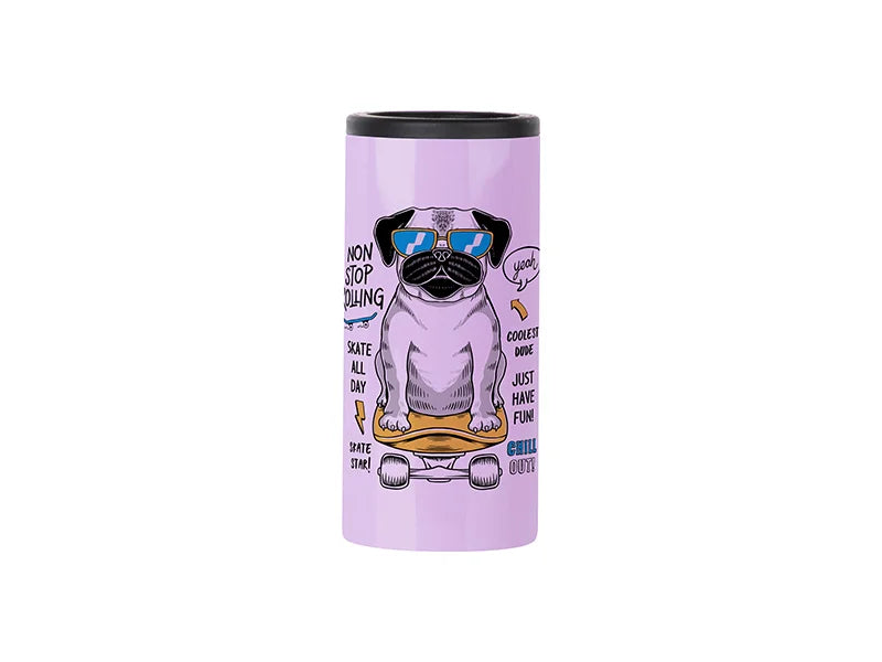 Sublimation 12oz/350ml Stainless Steel Skinny Can Cooler(Purple)