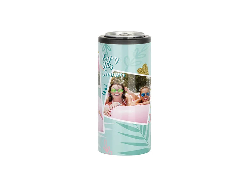 12oz/350ml Sublimation Stainless Steel Skinny Can Cooler(White)