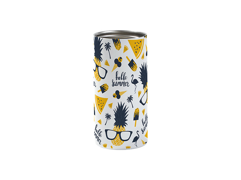 16oz/470ml Sublimation Blanks Stainless Steel Slim Can Cooler(White)