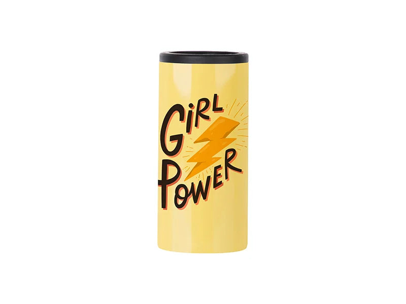Sublimation 12oz/350ml Stainless Steel Skinny Can Cooler(Yellow)