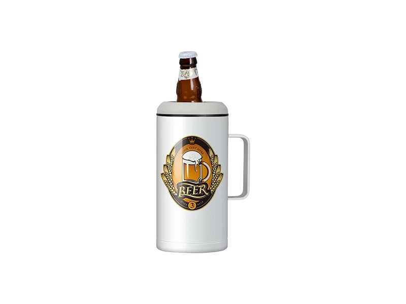 47oz/1400ml Sublimation Stainless Steel Beer Cooler (White)