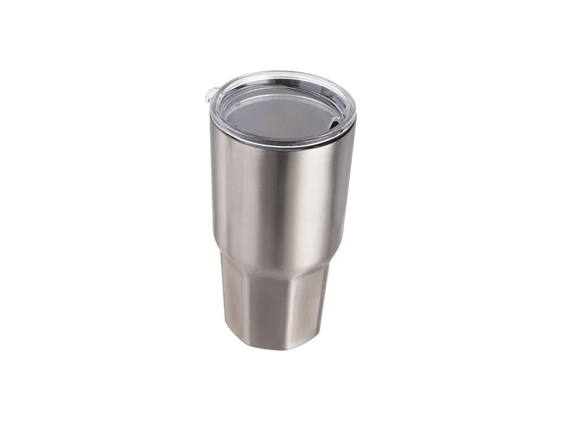 Sublimation 30oz Stainless Steel Tumbler W/ Octagonal Bottom (Silver)