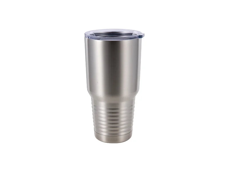 Sublimation 30oz Stainless Steel Tumbler with Ringneck Grip (Silver)