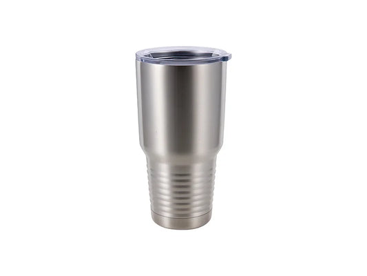 Sublimation 30oz Stainless Steel Tumbler with Ringneck Grip (Silver)