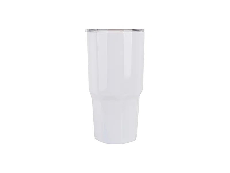 Sublimation 30oz Stainless Steel Tumbler W/ Octagonal Bottom (White)