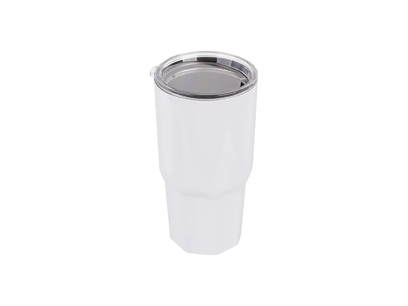 Sublimation 30oz Stainless Steel Tumbler W/ Octagonal Bottom (White)