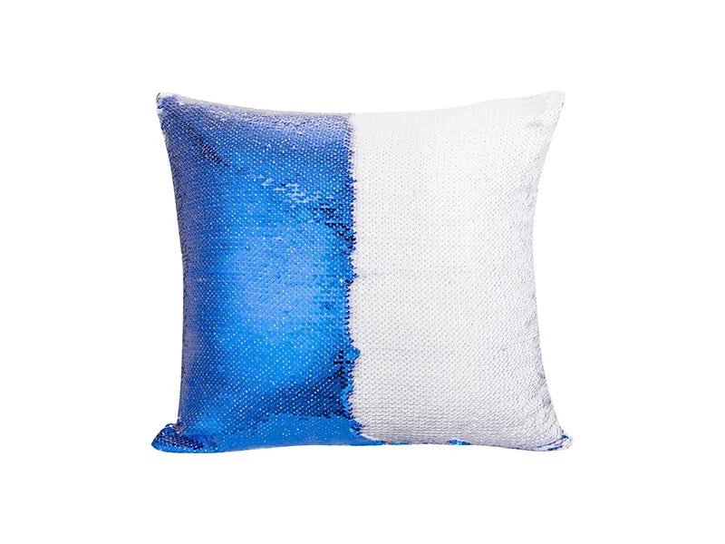 Sublimation Flip Sequin Pillow Cover (Dark Blue w/ White, 40*40cm)