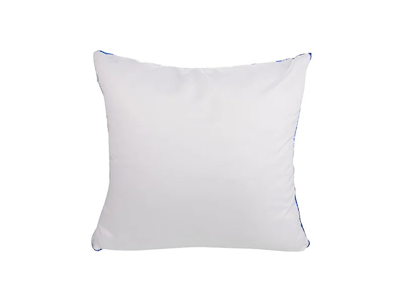 Sublimation Flip Sequin Pillow Cover (Dark Blue w/ White, 40*40cm)