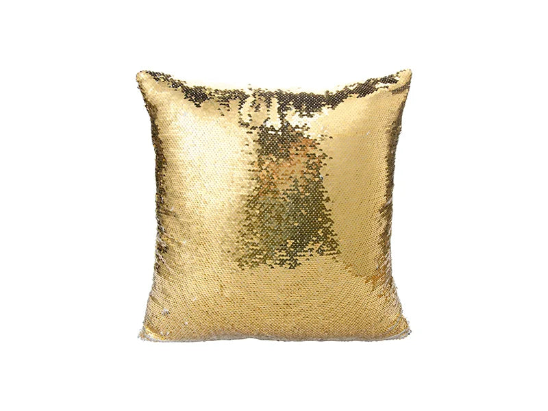 Sublimation Flip Sequin Pillow Cover (Gold w/ Silver)
