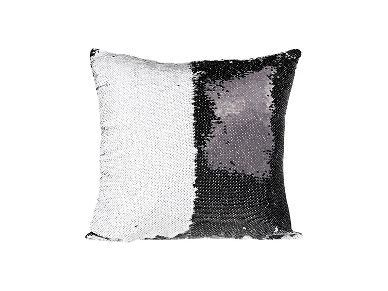 Sublimation Flip Sequin Pillow Cover (Black/white)
