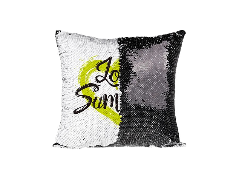 Sublimation Flip Sequin Pillow Cover (Black/white)