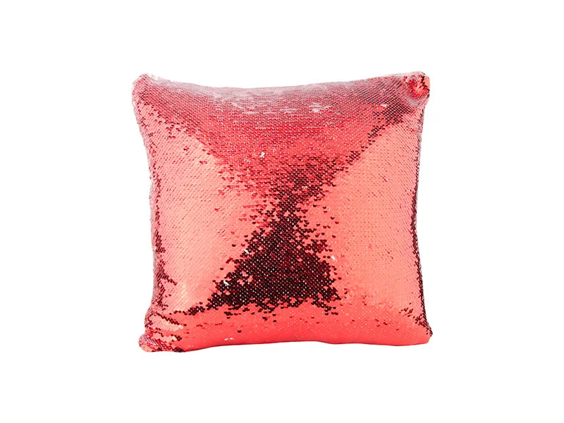 Sublimation Flip Sequin Pillow Cover (Red w/ White, 40*40cm)