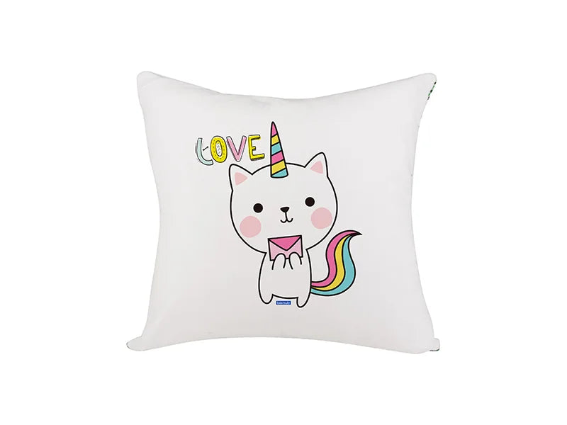 Sublimation Flip Sequin Pillow Cover (White w/ Green)