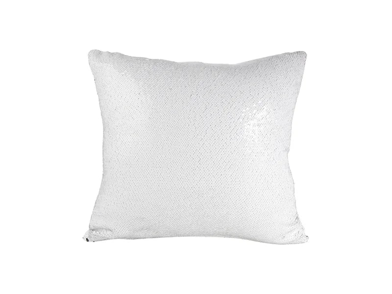 Sublimation Flip Sequin Pillow Cover (White w/ Silver)