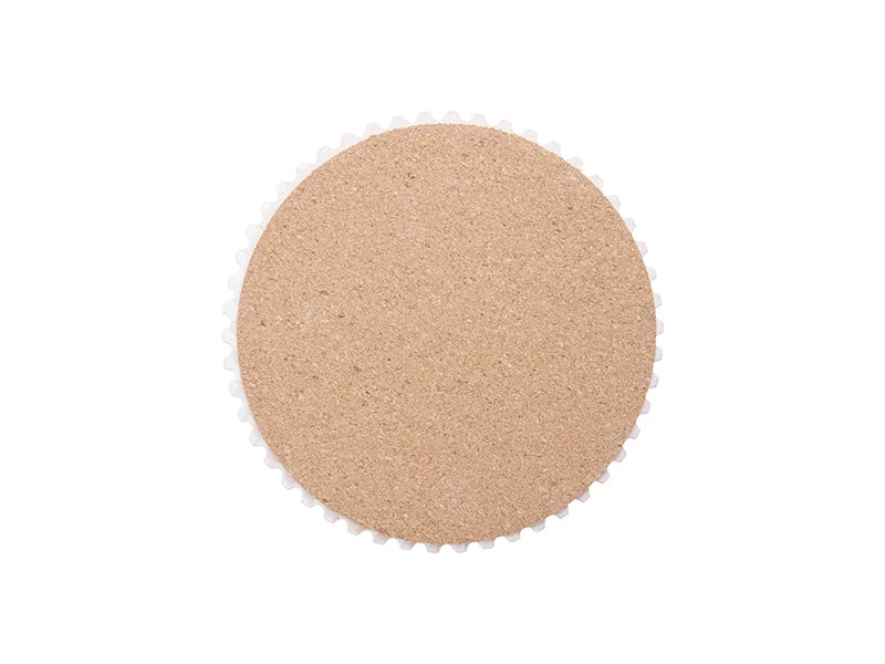 Round Gear Sublimation Blank Ceramic Mug Coaster with Cork